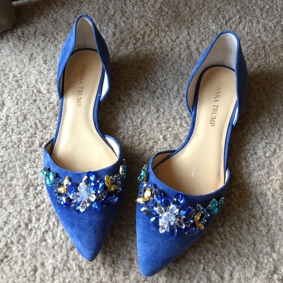 Blue Trika Embellished d'Orsay Flat - Picture 3 of 4